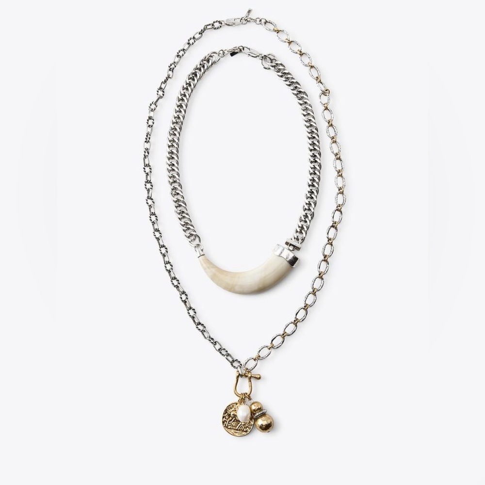 NWT. Zara Silver Pack of two necklaces.